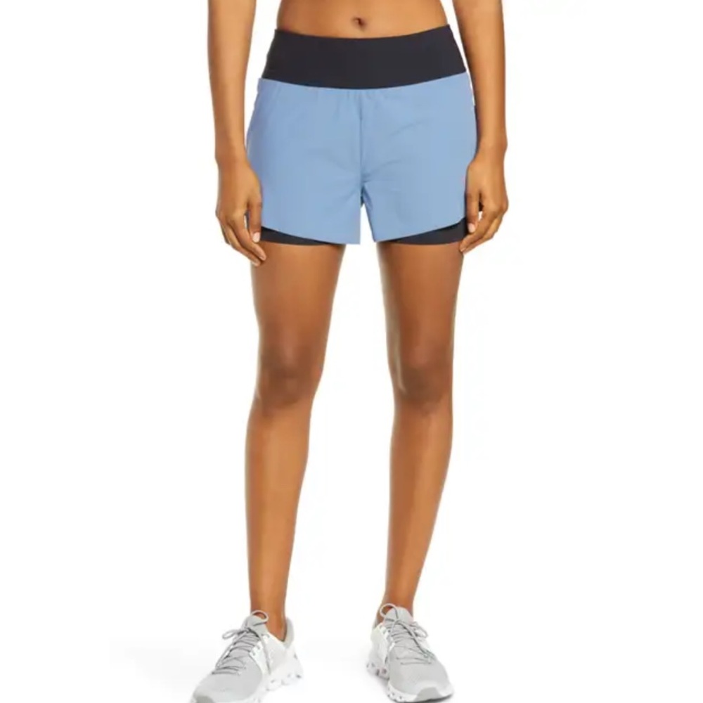 On Running Women's Athletic Shorts in Blue and Black